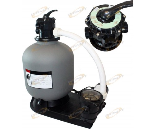 19" Sand Filter with 4500GPH 1HP Above Ground Swimming Pool Pump System
